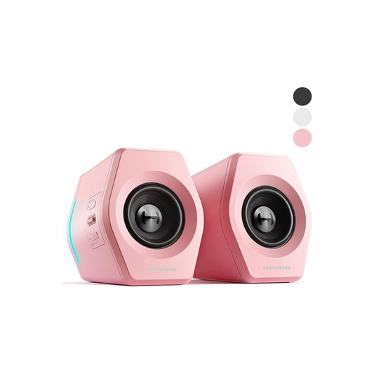 Yamaha Edifier G2000 Gaming Speaker for PC PC Gaming Monitor Bluetooth/USB Small, Pink