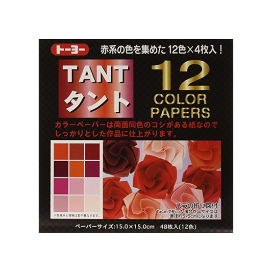 Toyo Tanto 12 Color Paper, Red