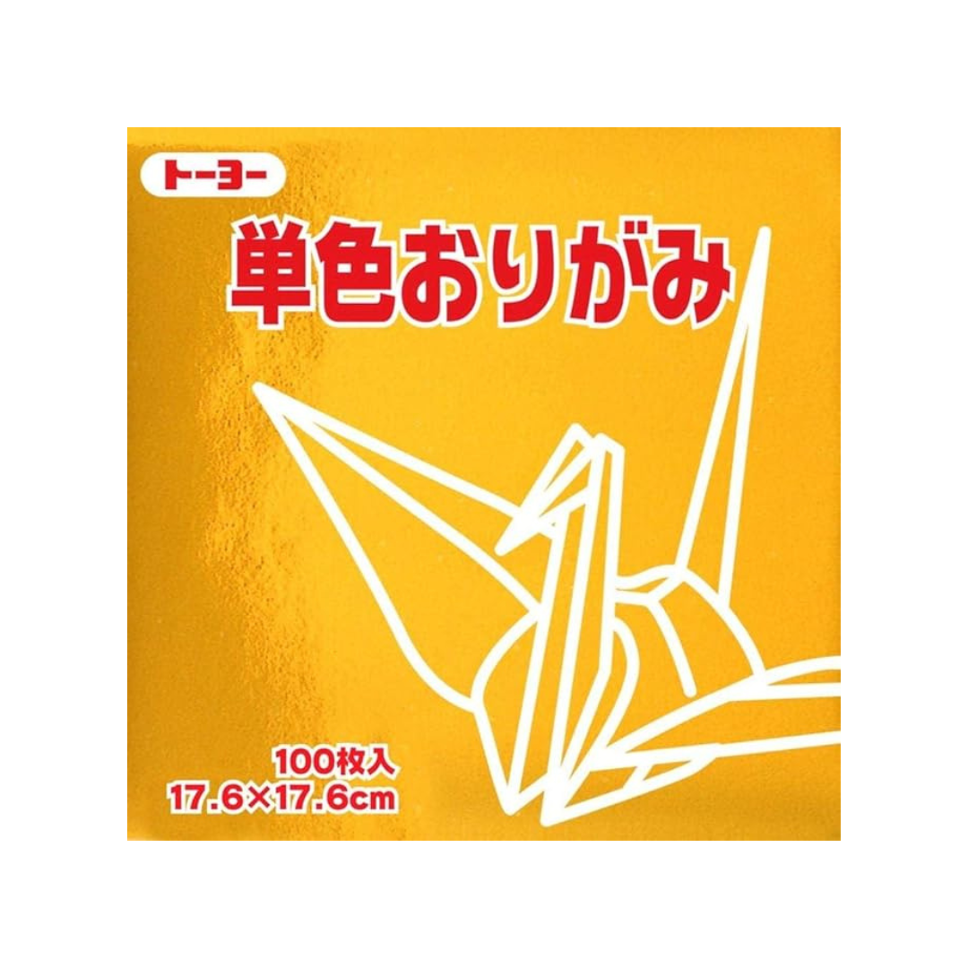 Toyo Origami Single Sided Origami Solid-Colored Gold
