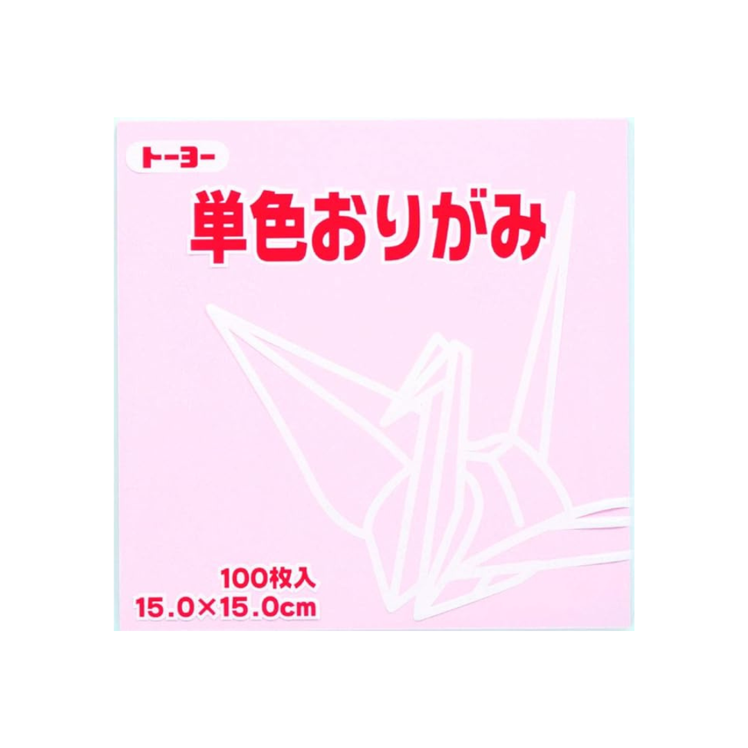 Toyo Origami Single-sided Origami Single Color 15cm Square Sakura 100 Sheets 064122