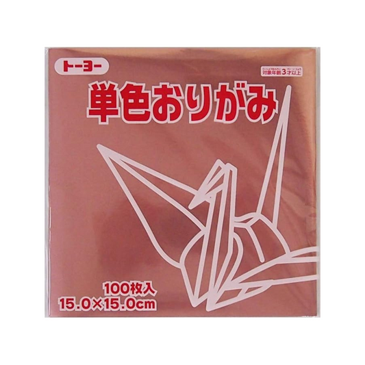 Toyo 064161 Origami Single Sided Origami Origami, Solid Color, 5.9 inches (15 cm) Square, 100 Sheets