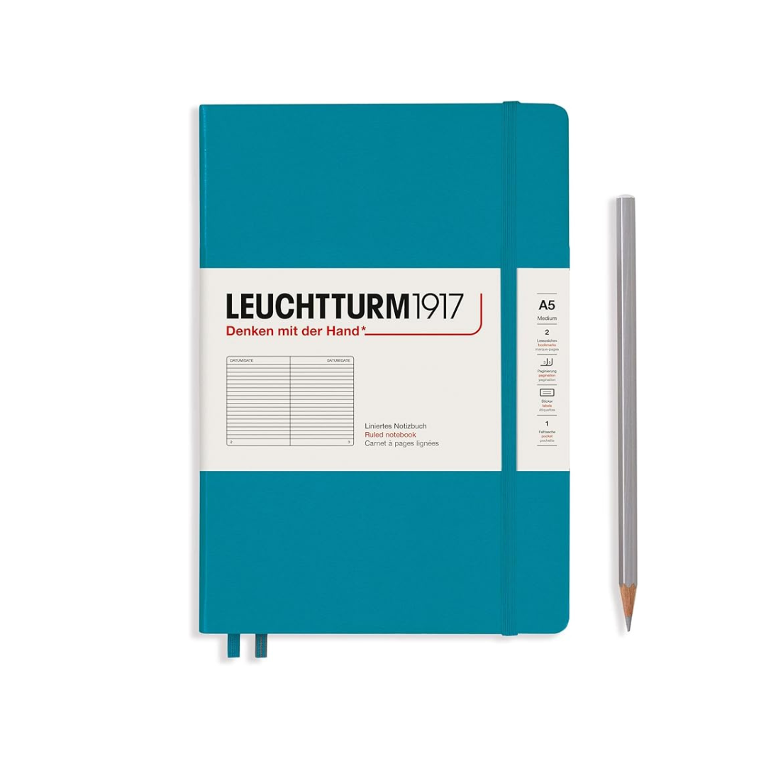 Leuchturm Notebook, A5, Horizontal Ruled, Ocean 365494
