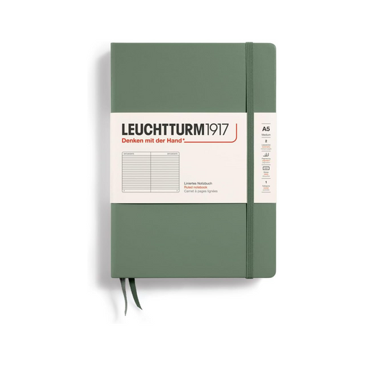 Leuchturm Notebook A5 Horizontal Ruled Olive 365490