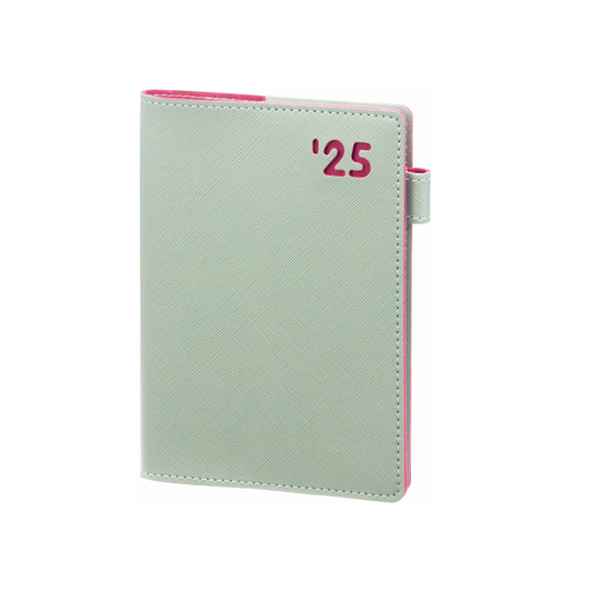 Raymei Fujii RFD2514M 2025 Planner, Color Edge Diary, Weekly A6, Green, Begins December 2024