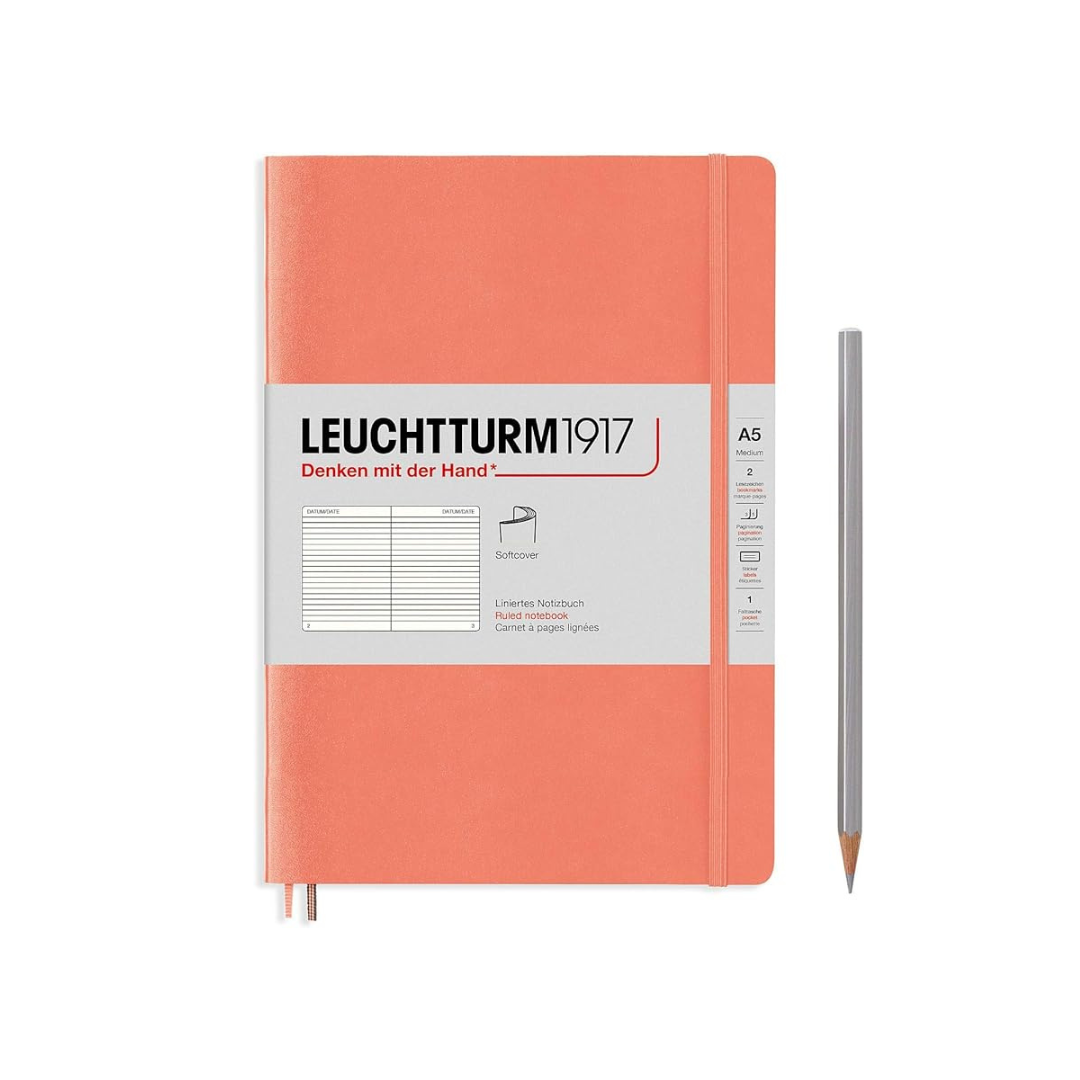 Leuchtturm Bellini 361594 Notebook, A5, Horizontal Ruled, Soft Cover