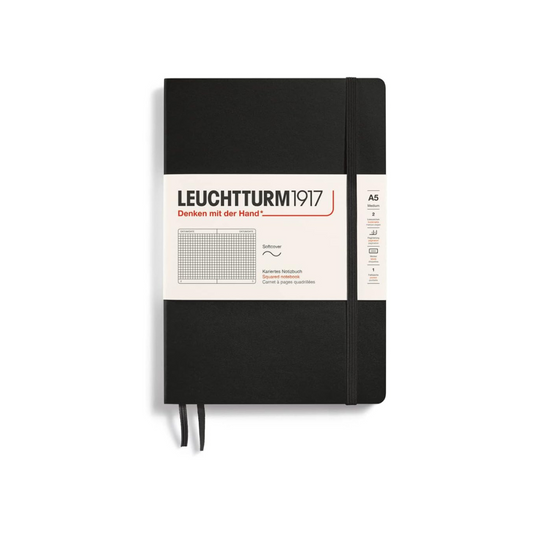 Leuchtturm Notebook A5 Square Soft Cover, Black 310337