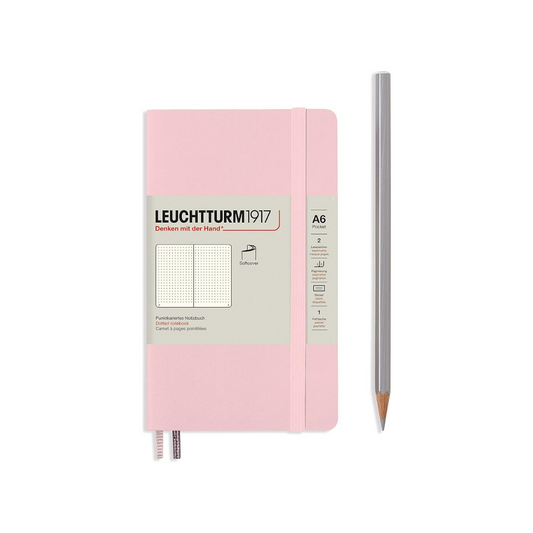 Leuchtturm Notebook A6 Dot Squared, Soft Cover, Powder, 363946