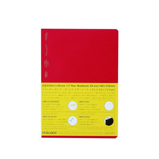 Nitoms STALOGY 365 - Day Notebook, red
