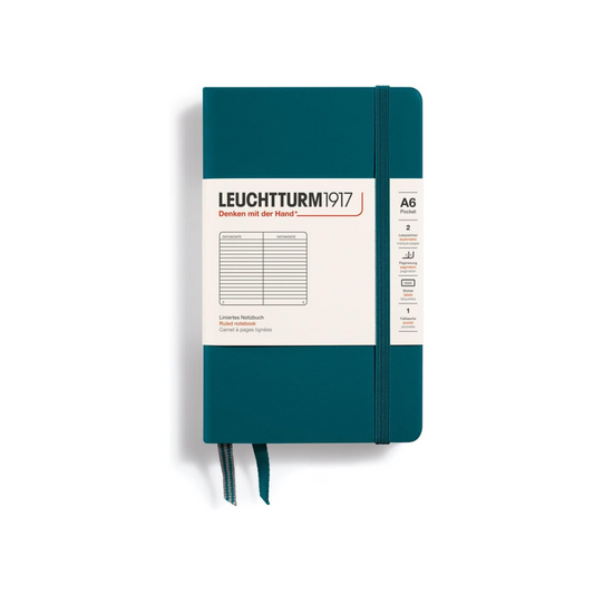 Leuchtturm Notebooks  Pacific Green Pocket (A6) Horizontal Ruled 359700