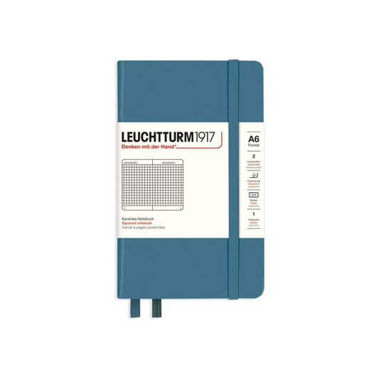 Leuchtturm Notebooks Pocket Stone Blue Medium (A6) Square 365632