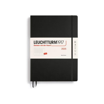 Leuchtturm 370792 Notebook, Begins in January, 2025, A4, Weekly Vertical Black