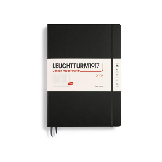 Leuchtturm 370792 Notebook, Begins in January, 2025, A4, Weekly Vertical Black