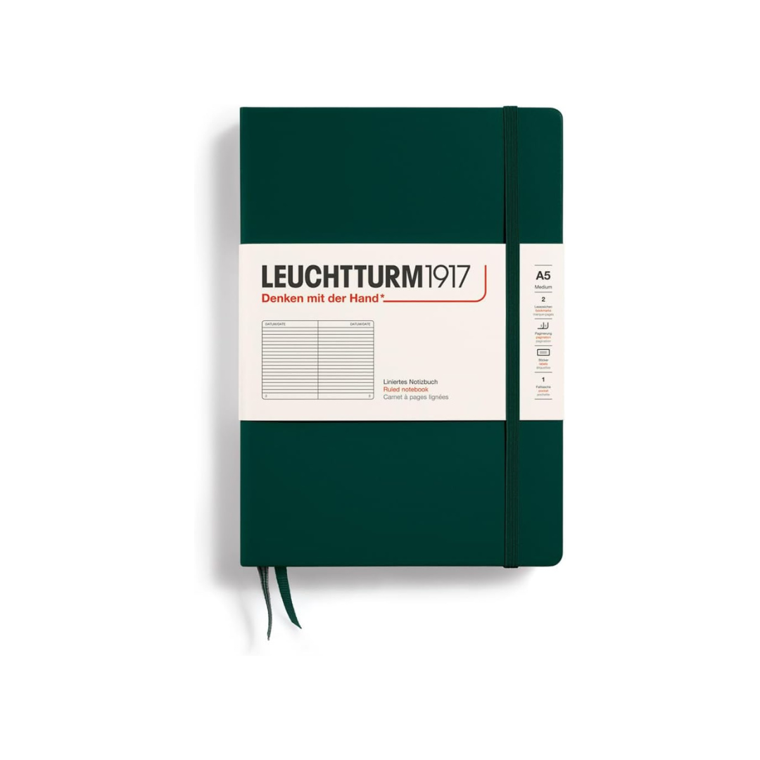 Leuchtturm Notebooks Forest Green Medium (A5) Horizontal Ruled 367256