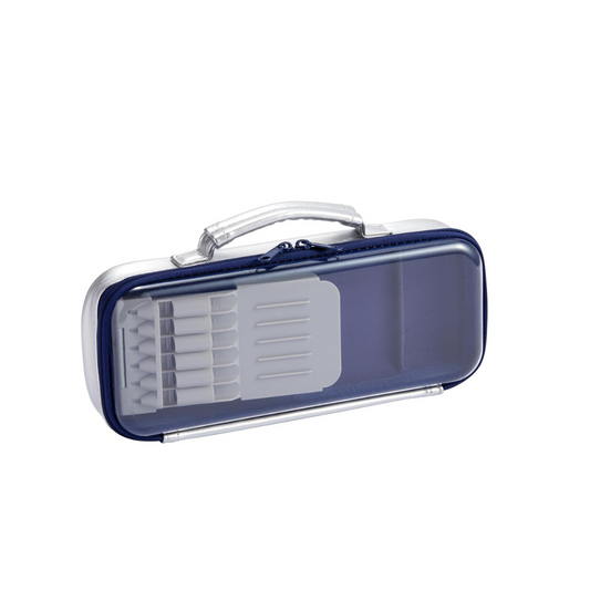 Raymay Fujii FSB1187S Pencil Case, Top Liner, Clear, Silver