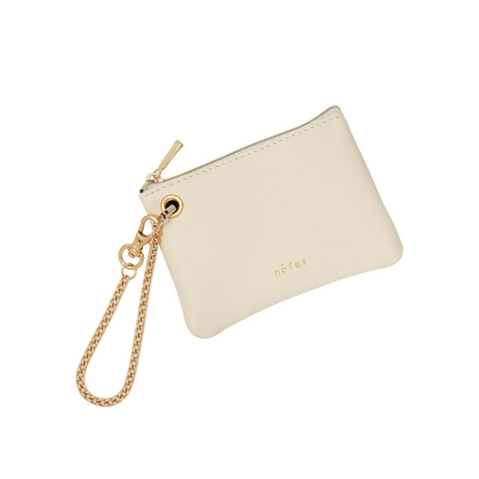 Raymay Fujii NSK1218W Key Case, Pass Case, Nofesu, With Reel, Key & Pass Pouch, Vanilla White
