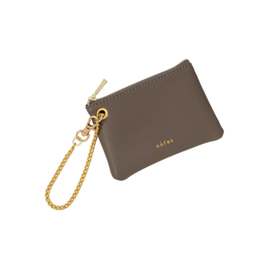 Raymay Fujii NSK1218N Key Case, Pass Case, Nofesu, With Reel, Key & Pass Pouch, Brownish Gray