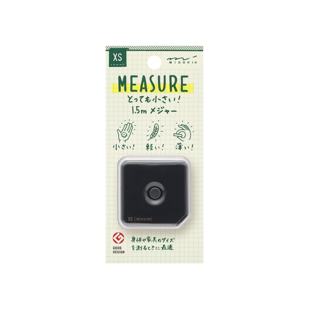 Midori 35531006 Measure XS 4.9 ft (1.5 m) Black A