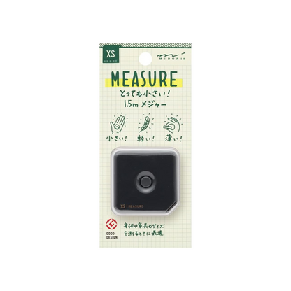 Midori 35531006 Measure XS 4.9 ft (1.5 m) Black A