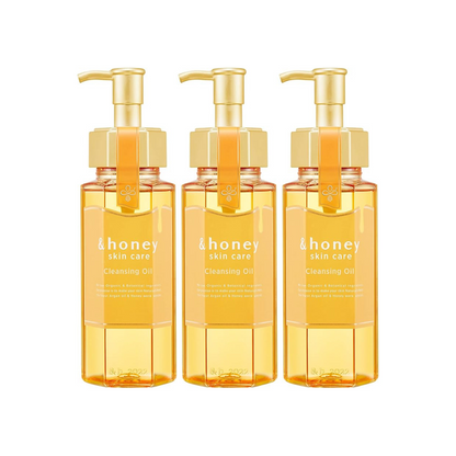 & Honey Cleansing Oil, 6.1 fl oz (180 ml), Set of 3 "Honey Beauty Cleansing"