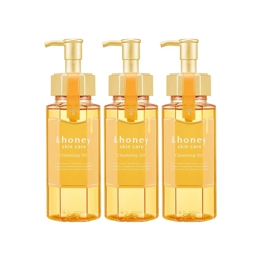 & Honey Cleansing Oil, 6.1 fl oz (180 ml), Set of 3 "Honey Beauty Cleansing"