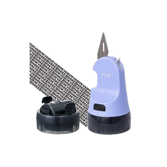Plus 40-915 Personal Information Protection Stamp Cutter Roller Keshipon Box Opener Pale Blue IS-590CM 40-911
