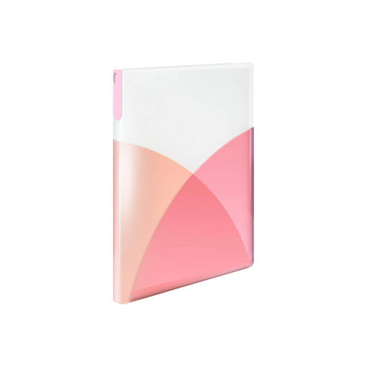 Plus Clear File A4 Vertical 40 Pockets Pasty 98-410 Peach Pink