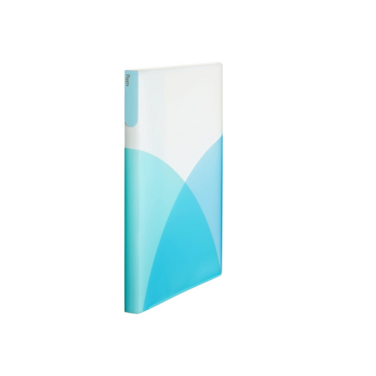 Plus Clear File A4 Vertical 40 Pockets Pasty 98-414 Soda Blue