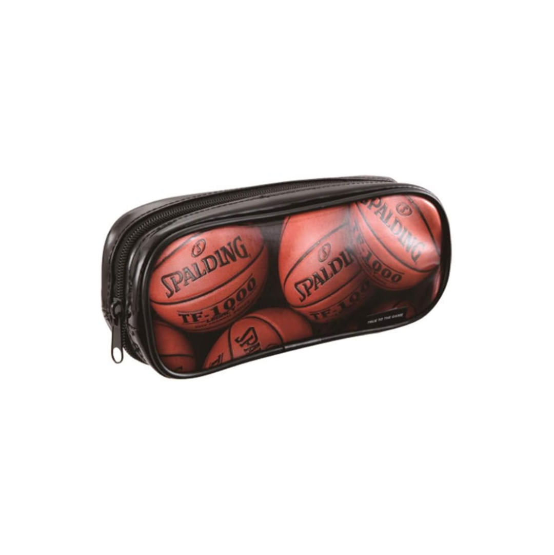 Raymay Fujii SPF130D Pen Case, SPALDING Print Pencil Case, Orange