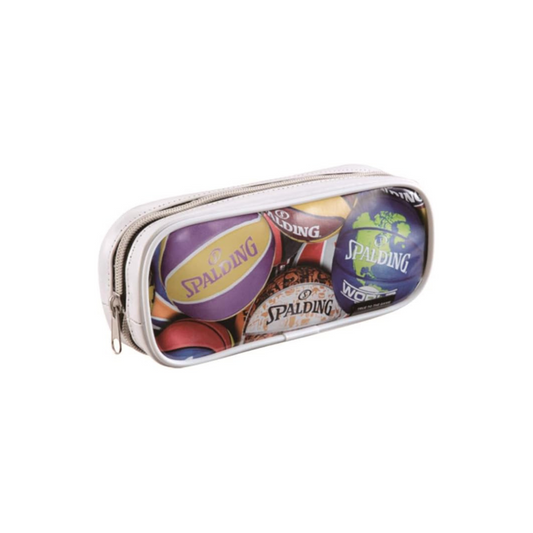 Raymay Fujii SPF130W Pen Case, Spalding Printed Pen Case, White