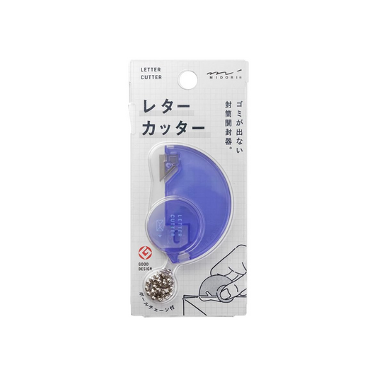Midori Letter Cutter Letter Opener, Blue