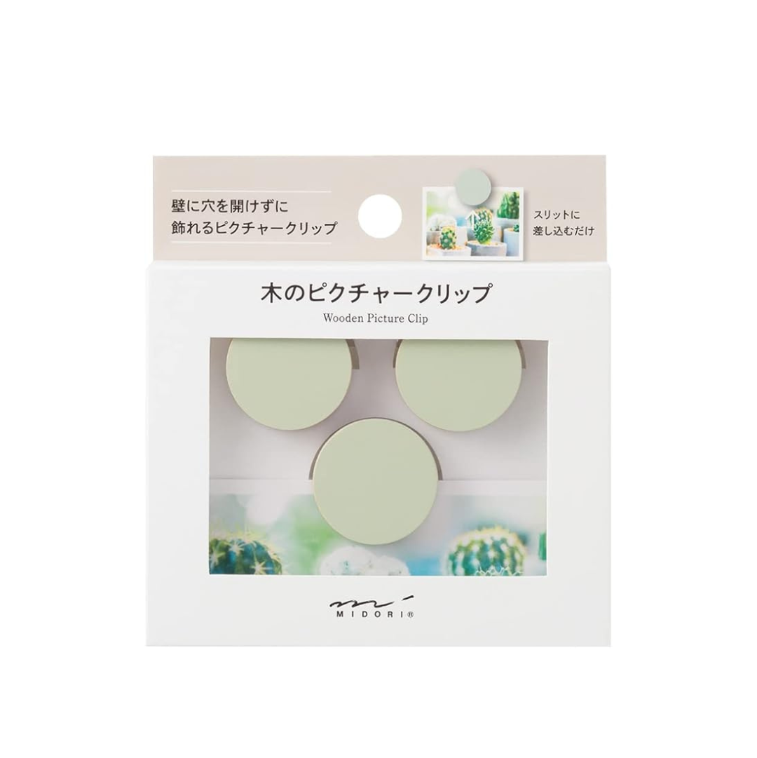 Midori 35496006 DESIGNPHIL , Picture Clip, Wood, Green