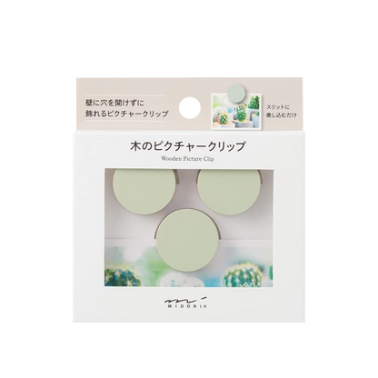 Midori 35496006 DESIGNPHIL , Picture Clip, Wood, Green