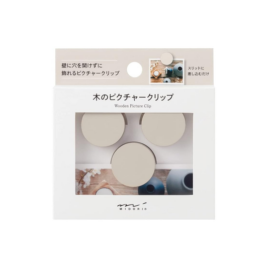 Midori  35494006 DESIGNPHIL Picture Clip, Wood, Gray