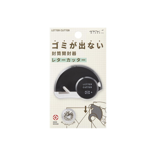 Midori 35552006 Letter Opener, Letter Cutter, Black A