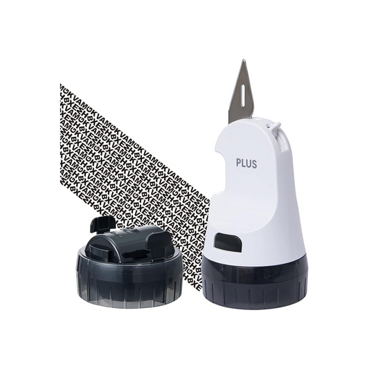 Plus 40-915 Personal Information Protection Stamp Cutter Roller Keshipon Box Opener  White IS-590CM 40-912