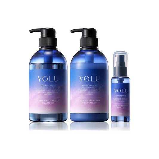 YOLU | Shampoo Treatment Hair Oil 3 Piece Set Calm Night Repair