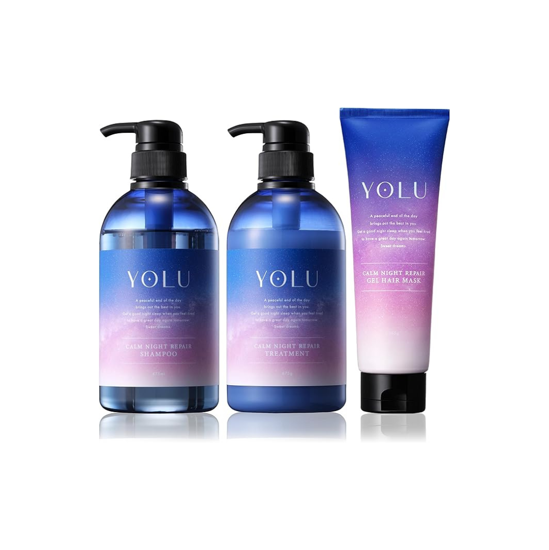 YOLU Yol | Shampoo Treatment Hair Mask, 3 Piece Set, Calm Night Repair