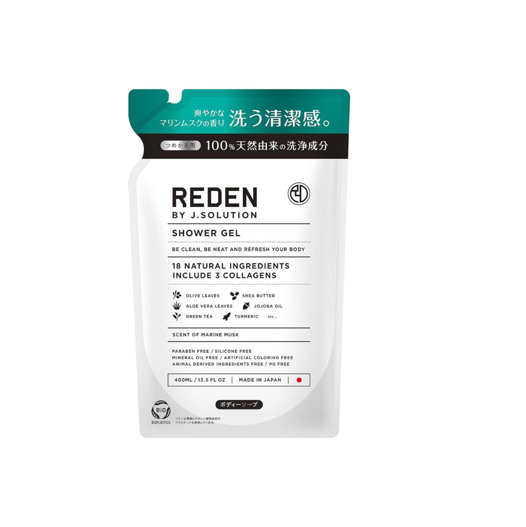Reden Body Soap, Refill, 13.5 fl oz (400 ml), Marine Musk Scent