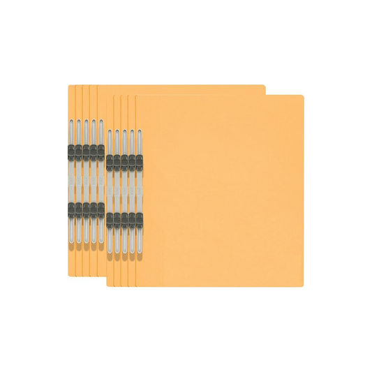 PLUS Flat Plastic File Binder, A4-S, yellow