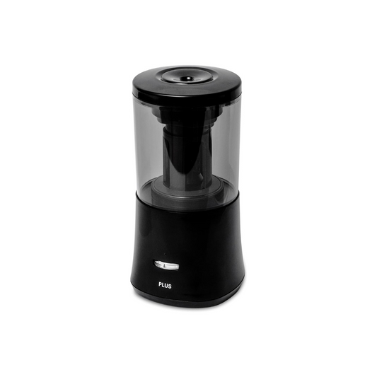 Plus 84-050 Pencil Sharpener, Type-C Charging, Electric Pencil Sharpener, SASITEMI FS-760, Black