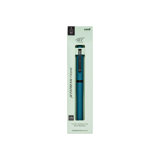 Mitsubishi Pencil 3 Color Ballpoint Pen Jet Stream Prime Lite Touch Ink Black/Red/Blue 0.5mm (Ivy Green SXE3LPR05-39)