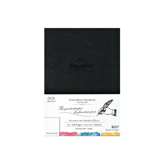 Sakae Technical Paper, Hardcover Notebook, A5, Tomoe River FP, 2.8 oz (52 g), White 368P, 0.2 inch (5 mm) Dot, SR-A5DBW