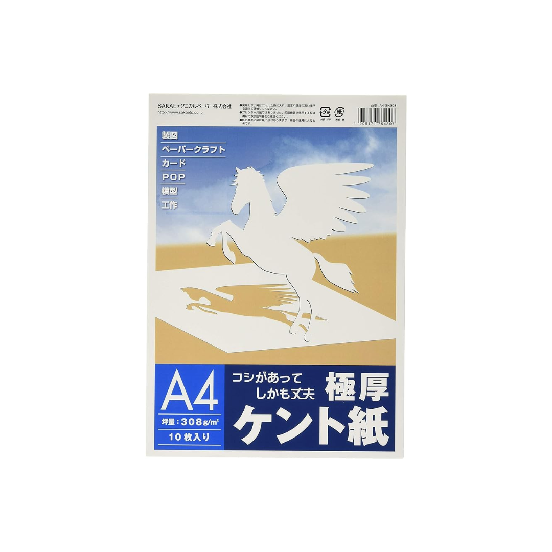 SAKAE Technical Paper, Extra Thick Kent Paper, 10.8 oz/yd2, A4, 10 Sheets, AZ A4-GK308, Amazon Specifications