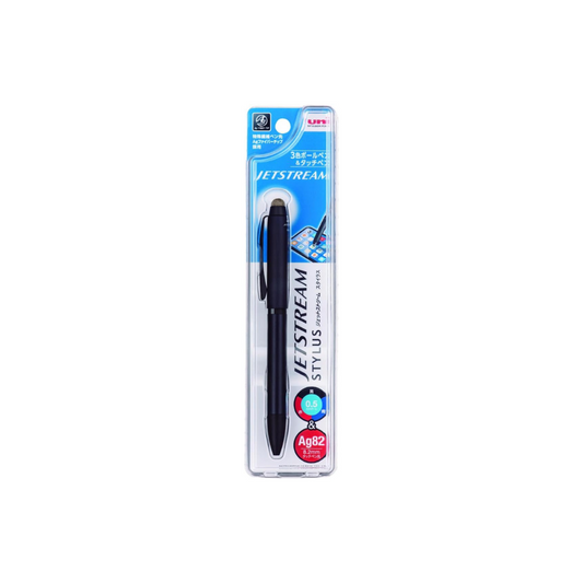 Mitsubishi Pencil SXE3T24005P24 3 Color Ballpoint Pen & Stylus Jetstream Stylus Rotation Type 0.5 Black Easy Writing