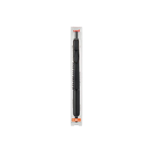 Mitsubishi Pencil SXN100338FB Permanent Ballpoint Pen, Jetstream Edge, 0.38 Limited Edition, Full Black