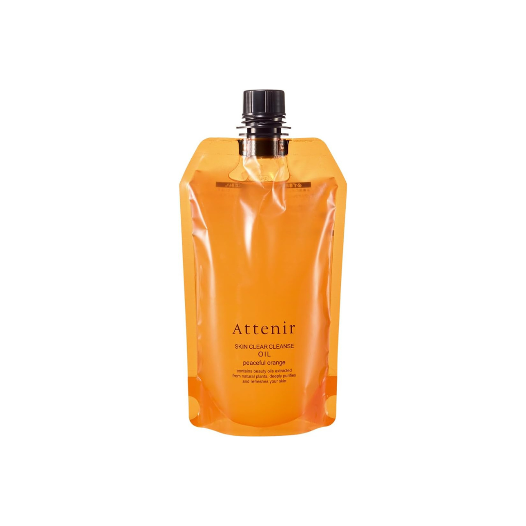 ATTENIR Skin Clear Cleansing Oil, Aroma Type, Peaceful Orange Scent, Eco Pack, 11.8 fl oz (350 ml), 4 Months, Pump and Dedicated Holder Sold Separately] Cleansing Oil