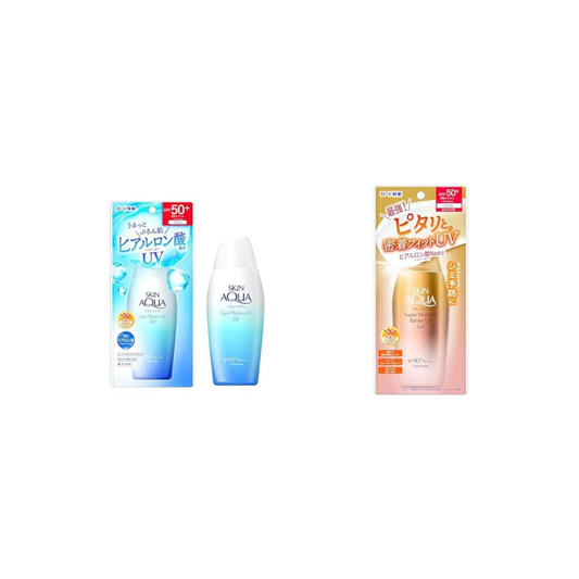 Skin Aqua Super Moisture UV Gel Sunscreen  (Hyaluronic Acid Formulated UV, Quick Adhesion Gel, SPF50+ PA++++) + Skin Aqua (SKIN AQUA) Super Moisture Barrier UV Gel