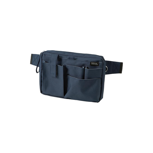 Kutsuwa BE020NB Apron Bag, Stationery Apron Bag, Gusset, Navy, Free