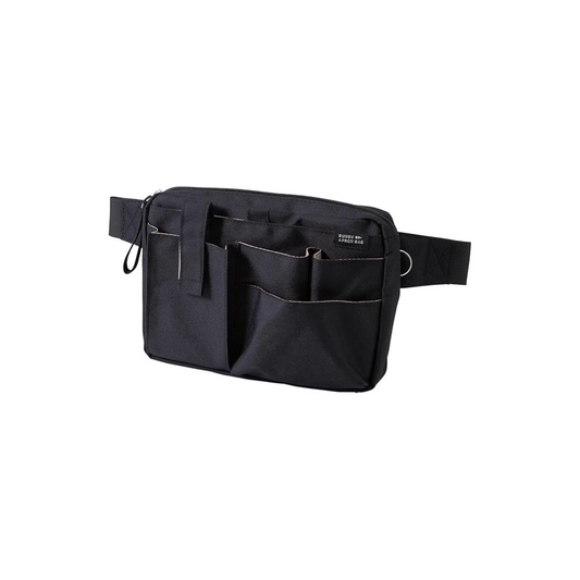 Kutsuwa BE020BK Apron Bag, Stationery Apron Bag, Gusset, Black, One Size Fits All