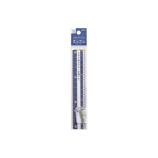 Kutsuwa KB033NB-5P Ruler, 3.0 inches (16 cm), Navy, Pack of 5